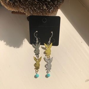 Homemade Playboy Earrings